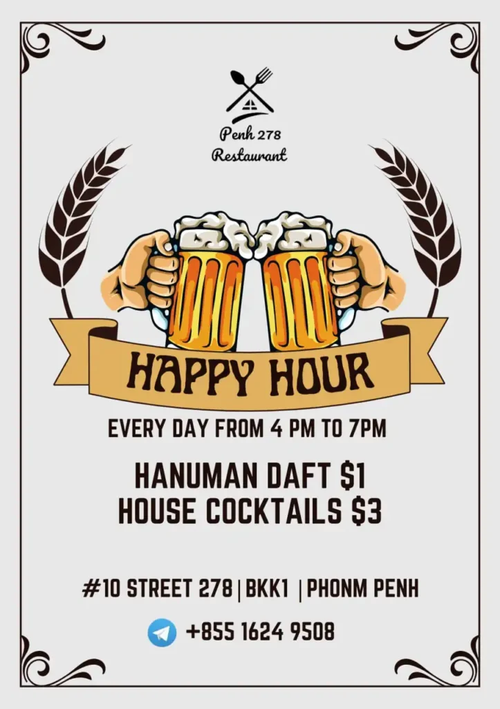 Happy hour flyer